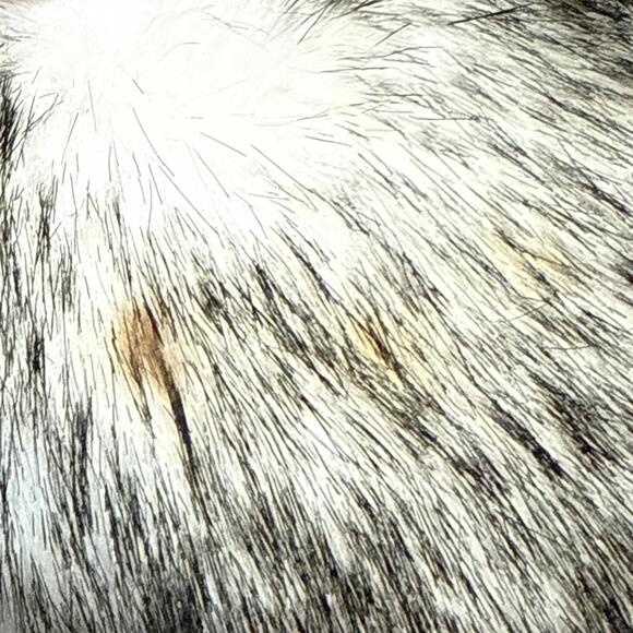 Women’s Vintage 1970’s - 1980’s Faux Fur Coat Union Made Silver Black READ - Picture 14 of 15